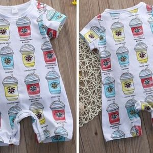 Short sleeved Ice cream print romper